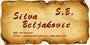 Silva Beljaković vizit kartica